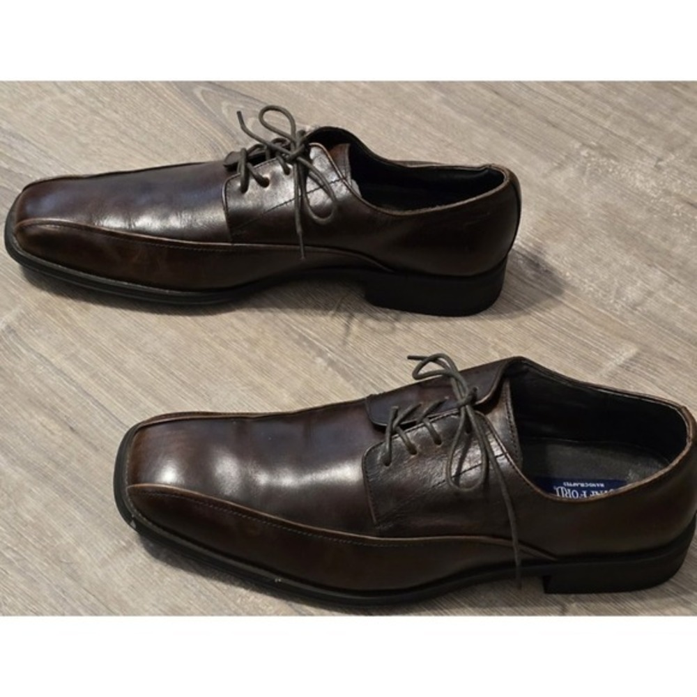 Stafford Signature Men's Brown  Leather‎ Dress Shoes Size 12M